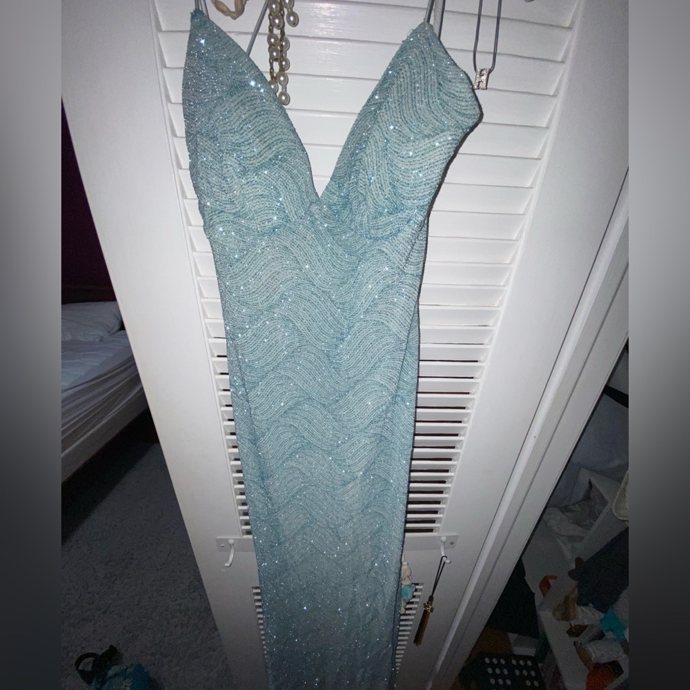 Long Form Fitting Backless Dress